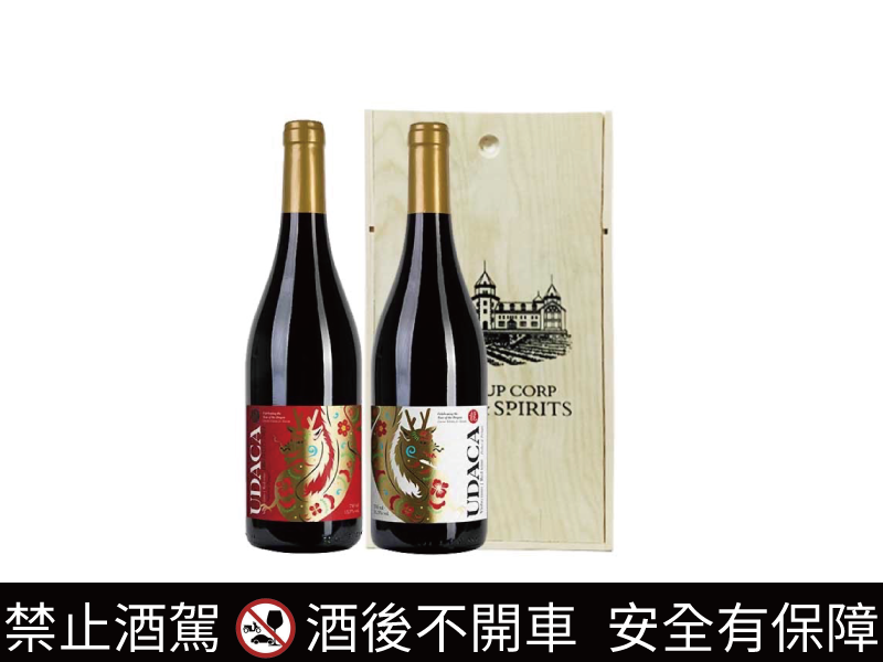 優達酒莊 2024龍年台灣限定版特級紅酒雙入木禮盒