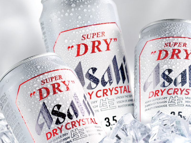 『ASAHI DRY CRYSTAL』輕冽襲台 低糖低熱量低酒精，開啟3低新革命的輕世代啤酒